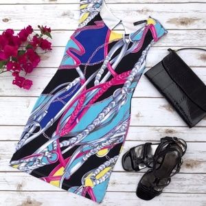 The Vintage Shop Rope & Bridle Print Bodycon Dress